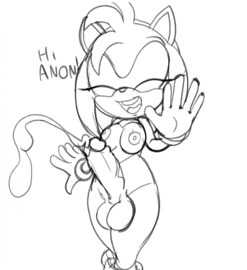 Amy, (Maybe too) Happy to see you (Artist:Fourssss) by White-Whiskey