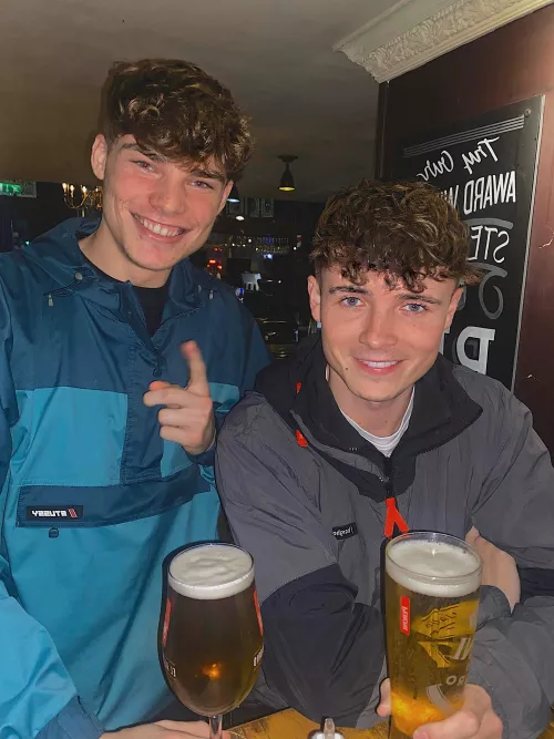 Couple brewskis with my bro by Haughian00