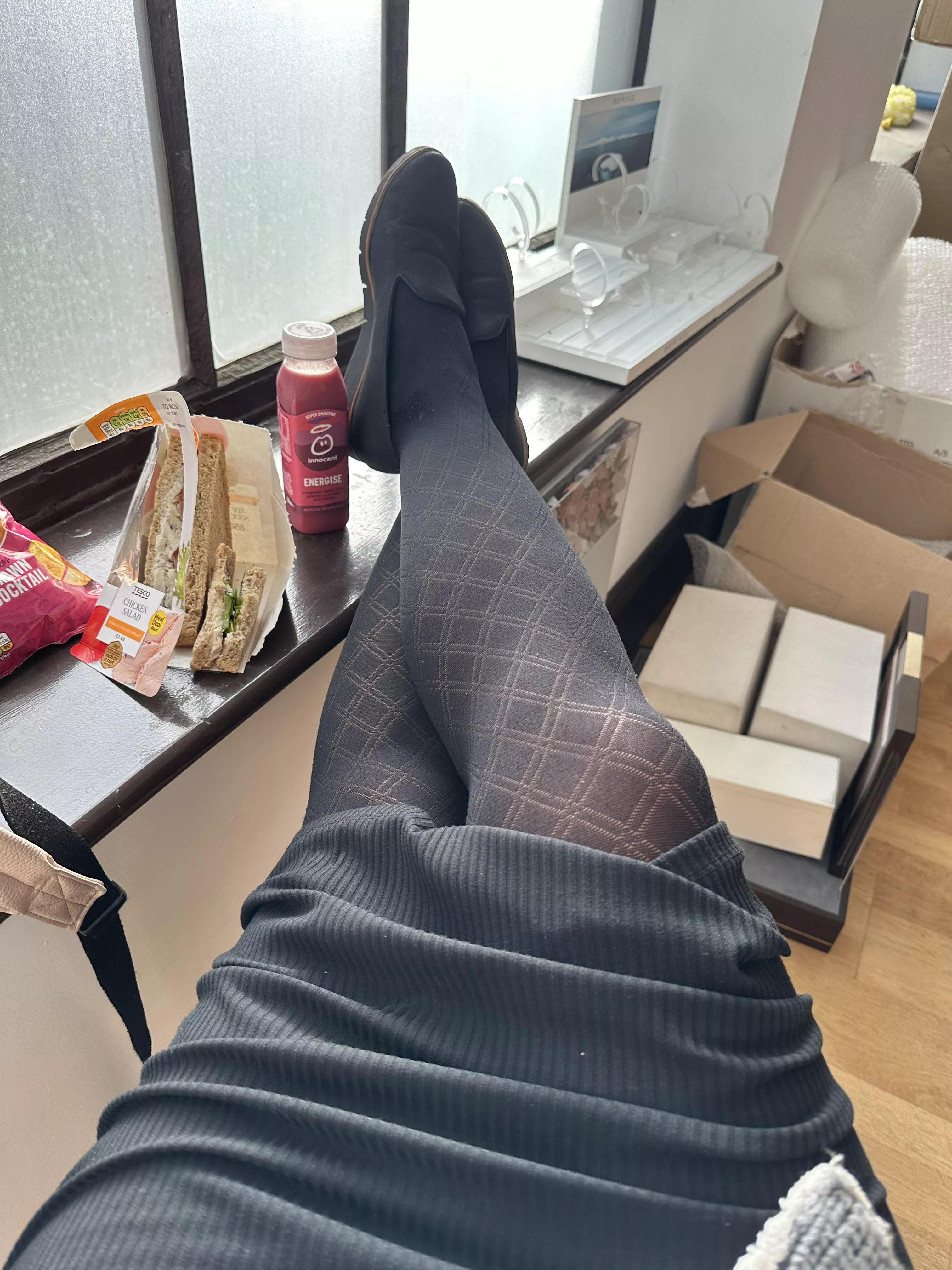 Feet up at lunch posted by Lacey-xx