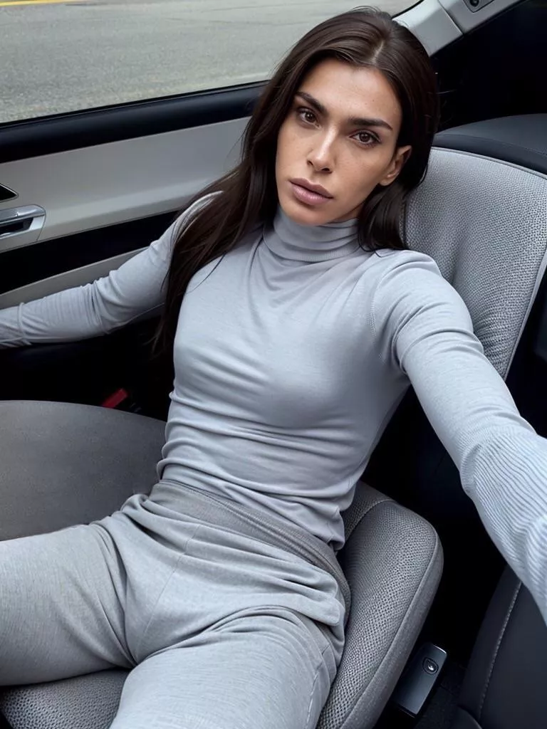 Just a casual day in my car in grey sweats 😈 posted by xporxha