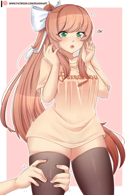 Monika's thighs (RaionArt) [DDLC] by Otherwise-Vacation63