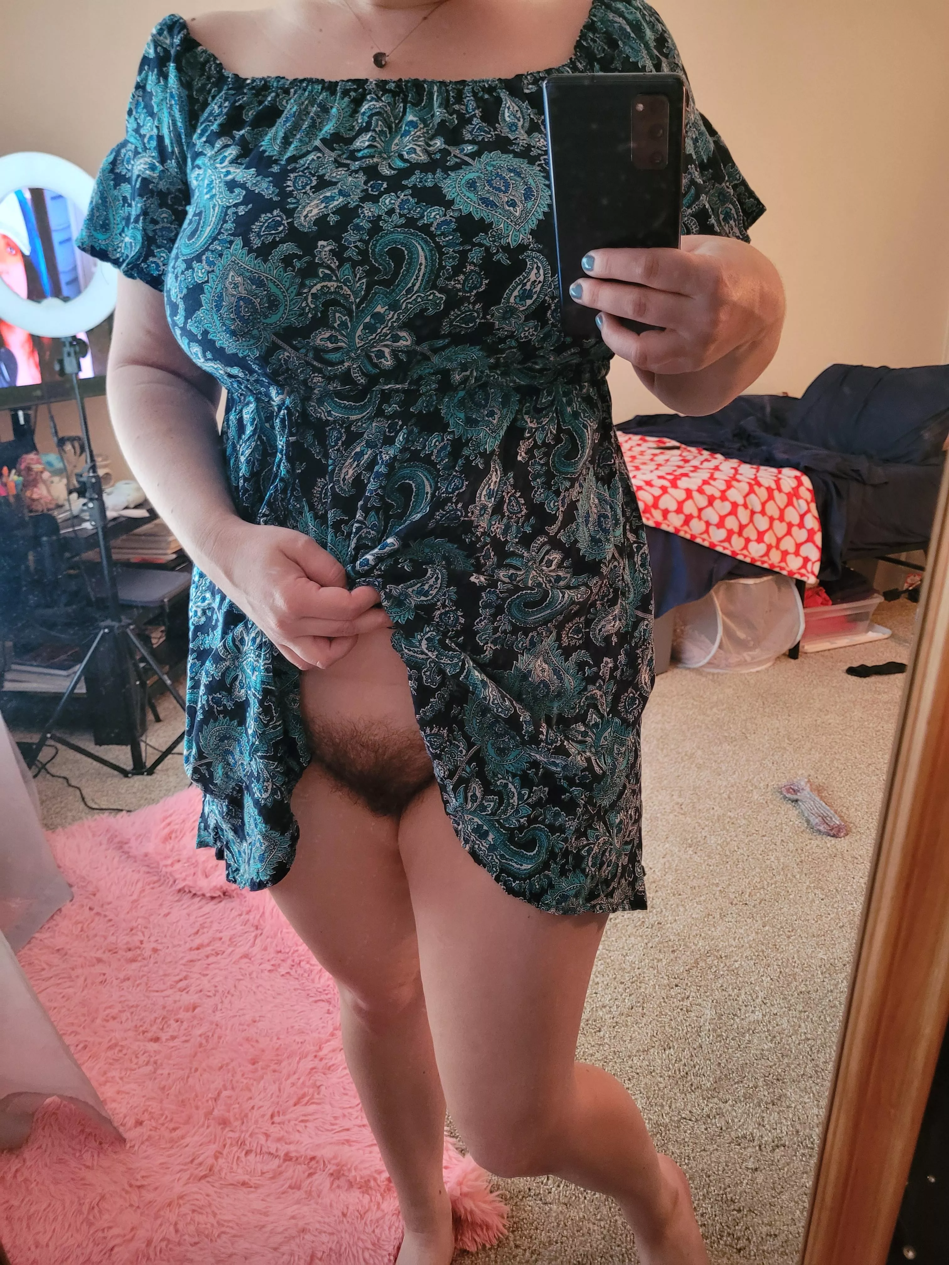 My dress has to hide this beautiful bush all day posted by yourbakedbabe