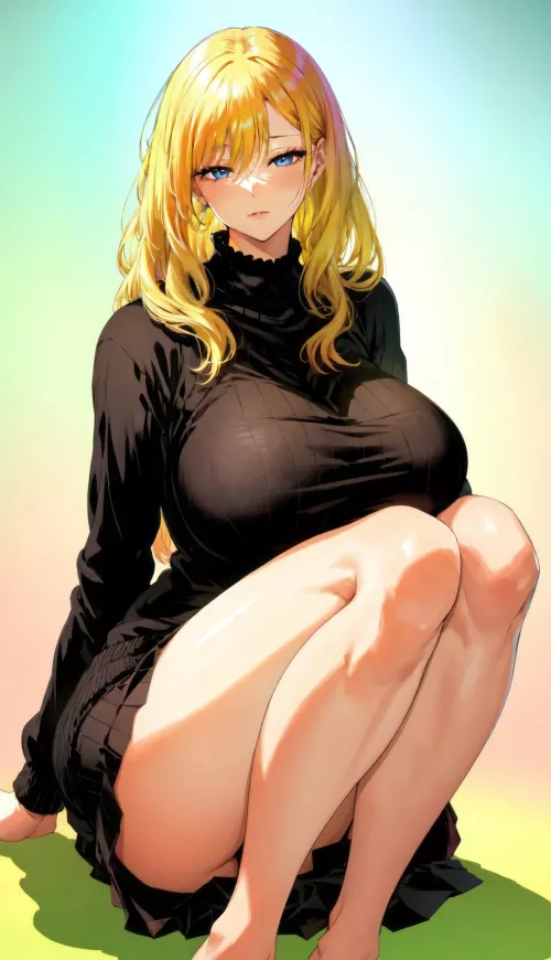 Black Sweater & Skirt by CheetahSperm18