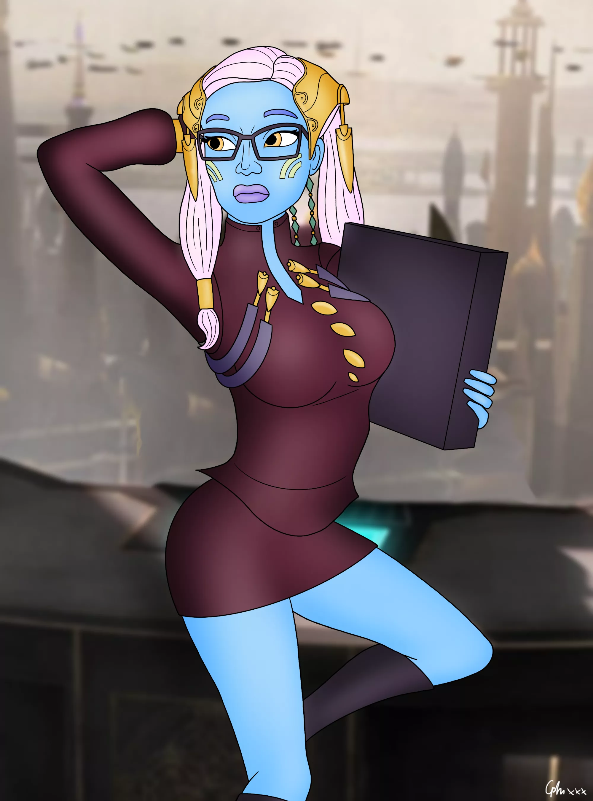 Chuchi as a hot Secretary (cptnxxx) posted by Cptn-xxx