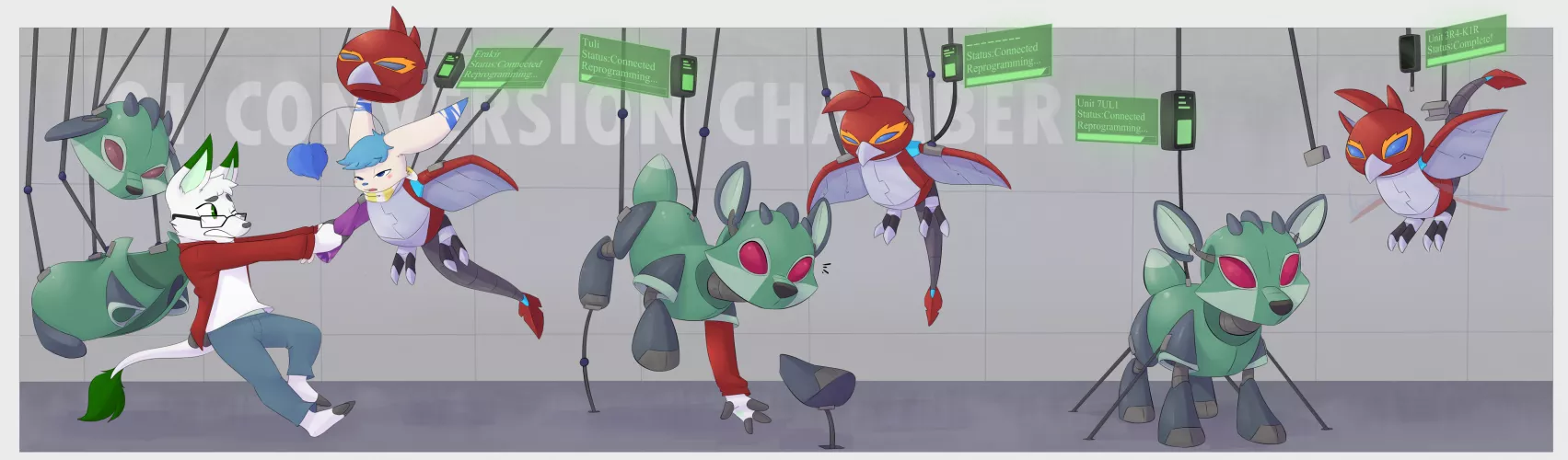 Conversion Chamber [2M ➔ Robot Neopets] Fauvfox by Renanyaa