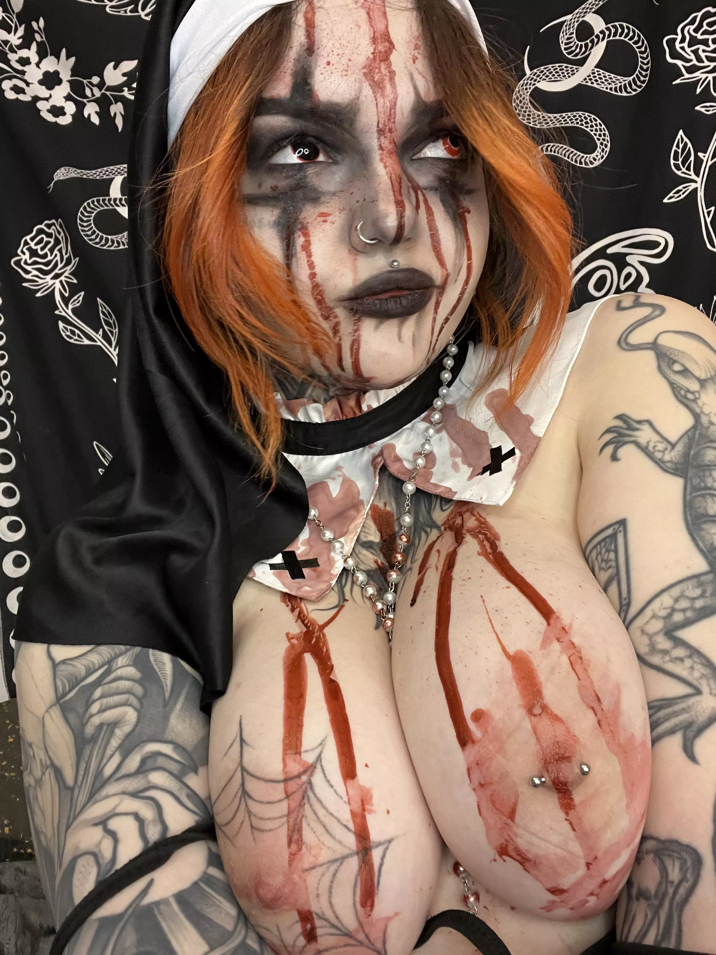 Cosplaying as a sexy evil nun, Now who's going to be my Priest? [F] posted by Historical_Web_8053