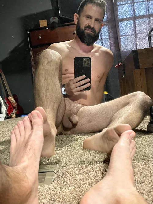 For you feet lovers out there. Here’s my feet and beard by CockyCoreysCreative
