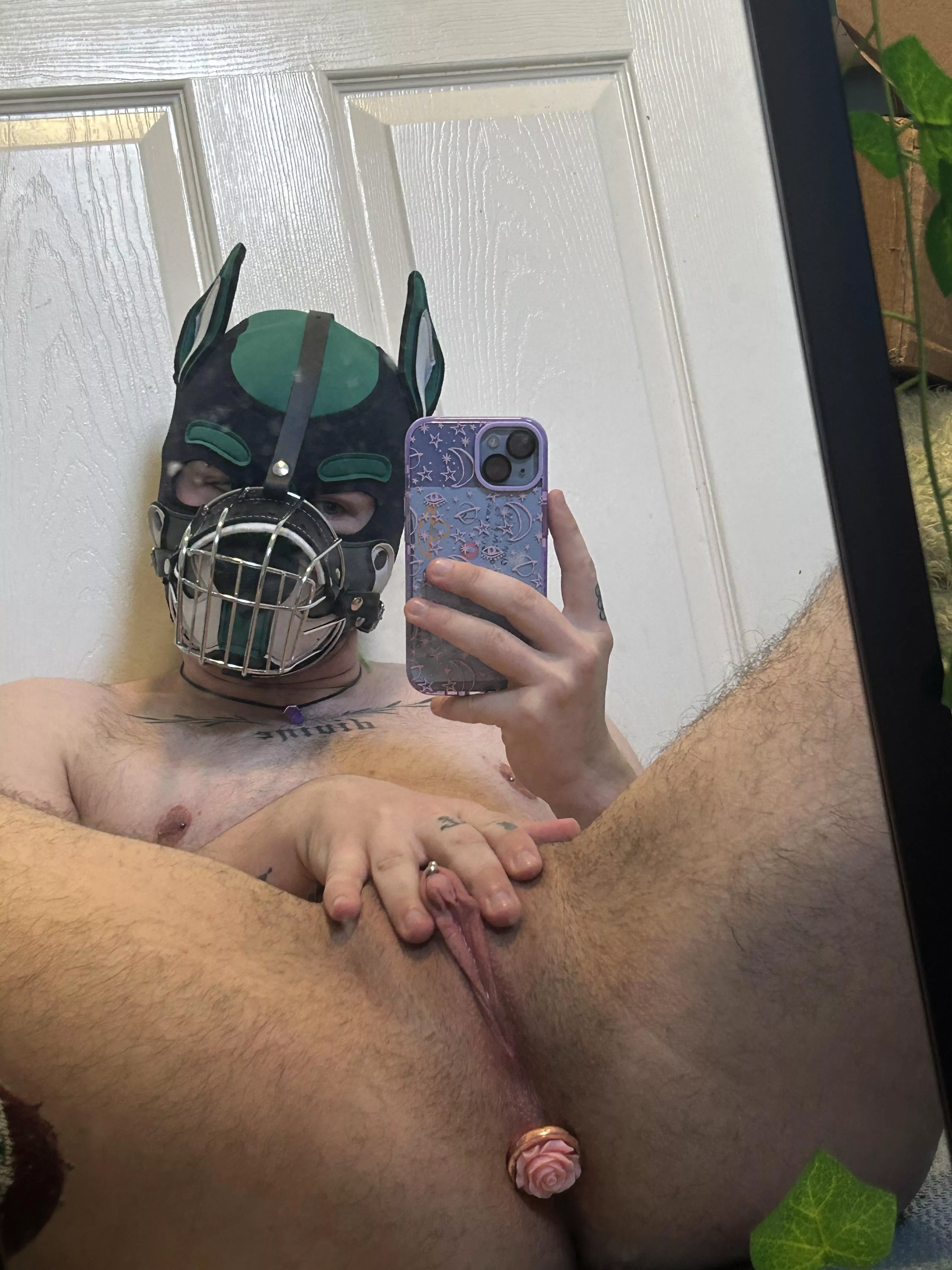 Hellhounds who get muzzled because they get overexcited and bite <3 posted by Glitchry