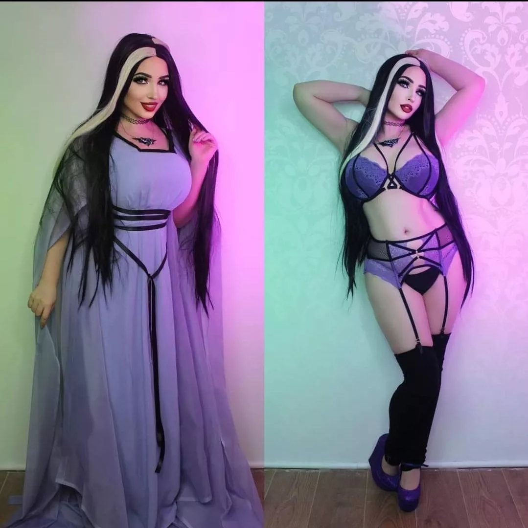 Lily Munster (plus lingerie version) by Ivy Tenebrae posted by Purple_Mycologist_41