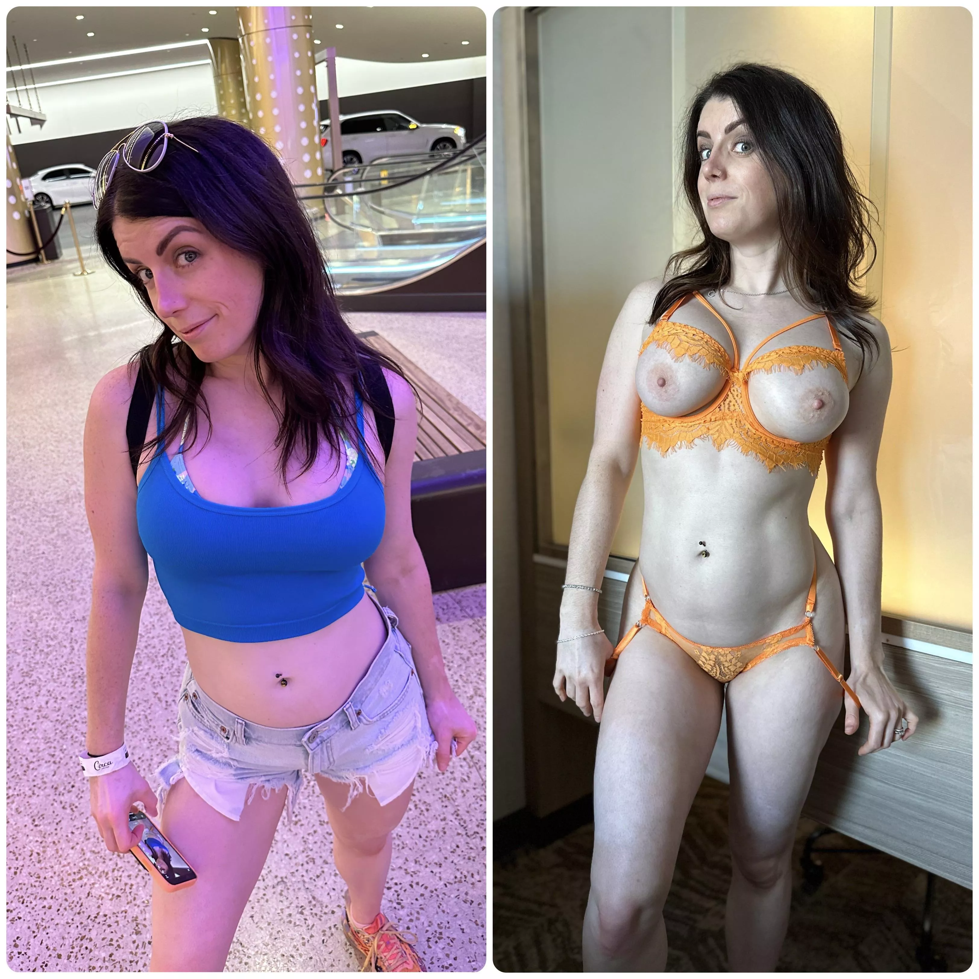 Me in public vs me on Reddit 😜 posted by bustyciara