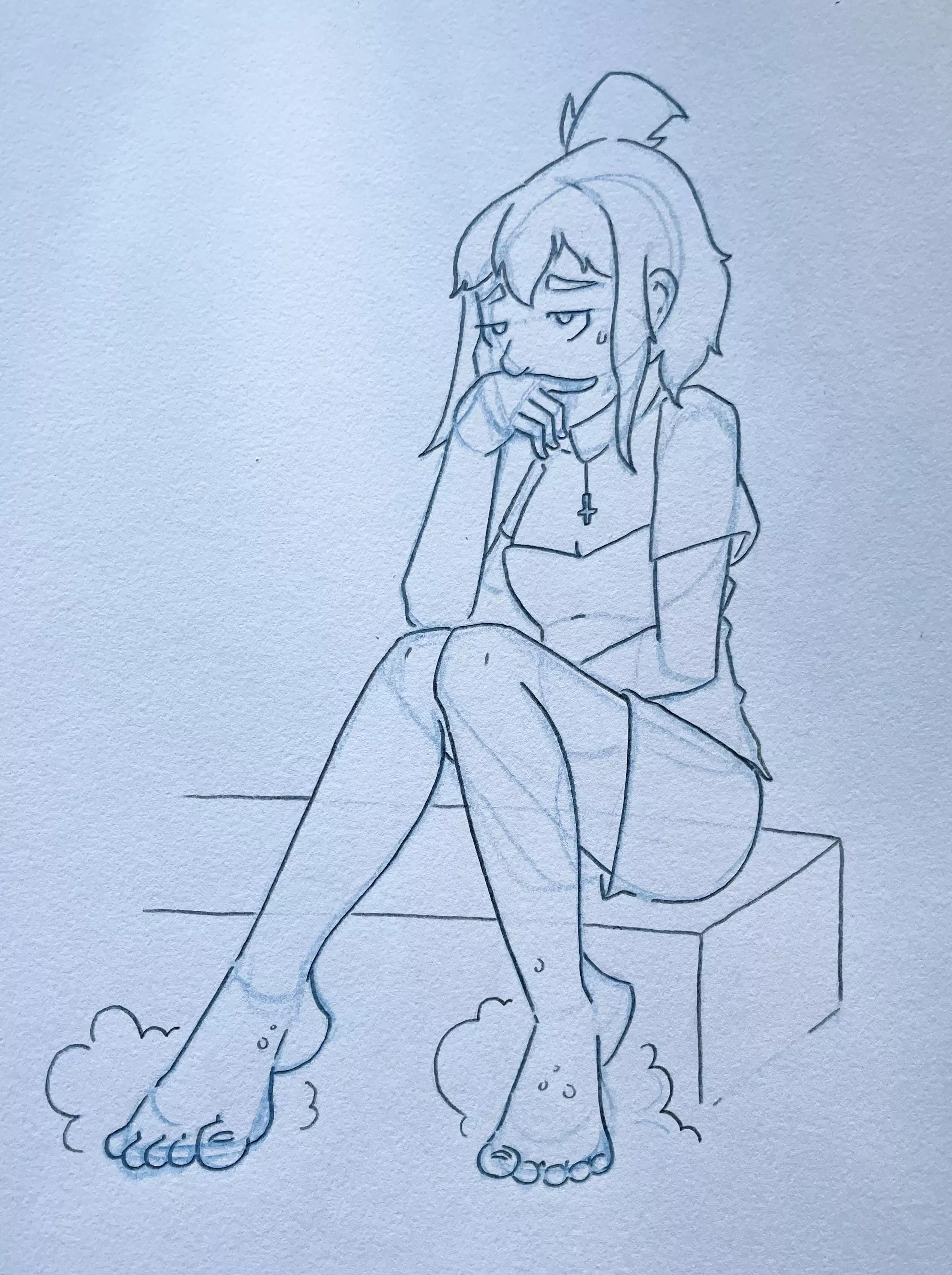 Sweaty feet! (Pinkkimochi) [OC] posted by pinkkimochi