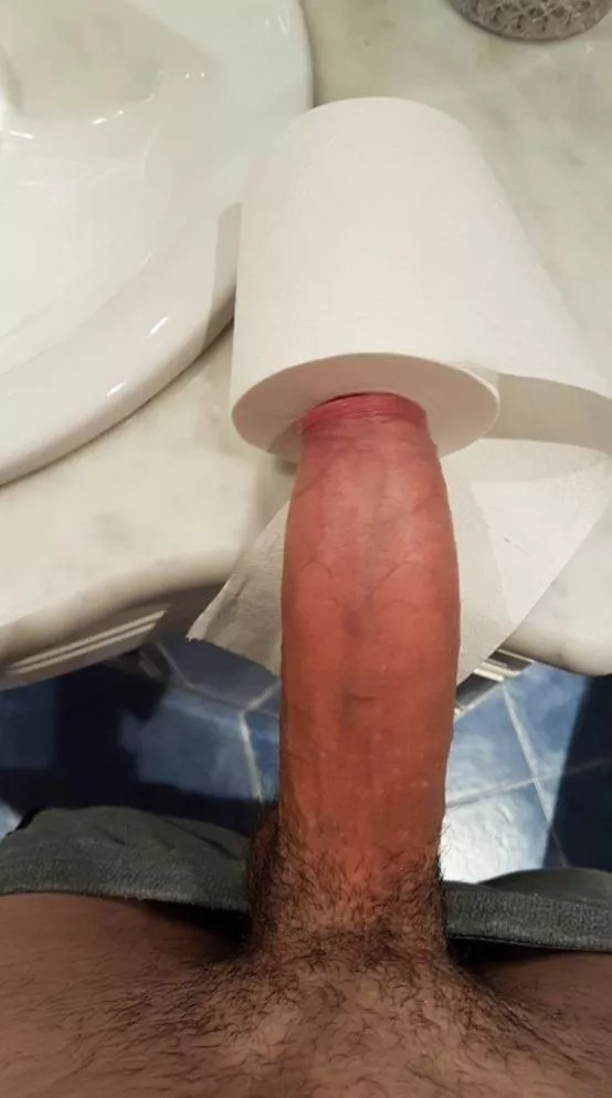Thicker massive cock VS Toilet Paper Roll posted by sphyoungboy