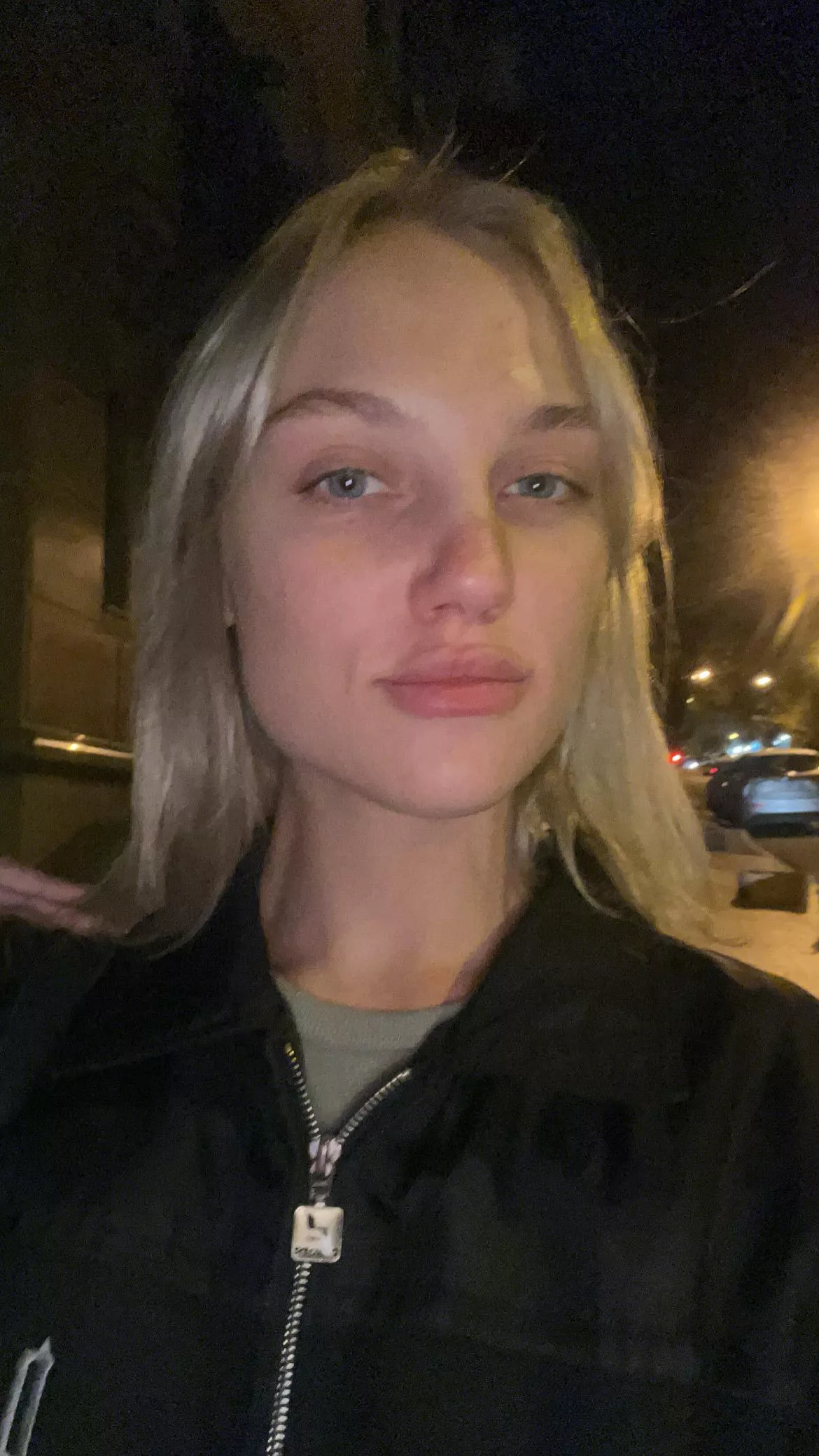 blonde with blue eyes in public posted by Gabbby_baby