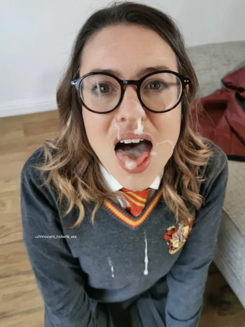 Fancy dress as Hermione (ended up getting a facial) by Innocent_hotwife_xxx