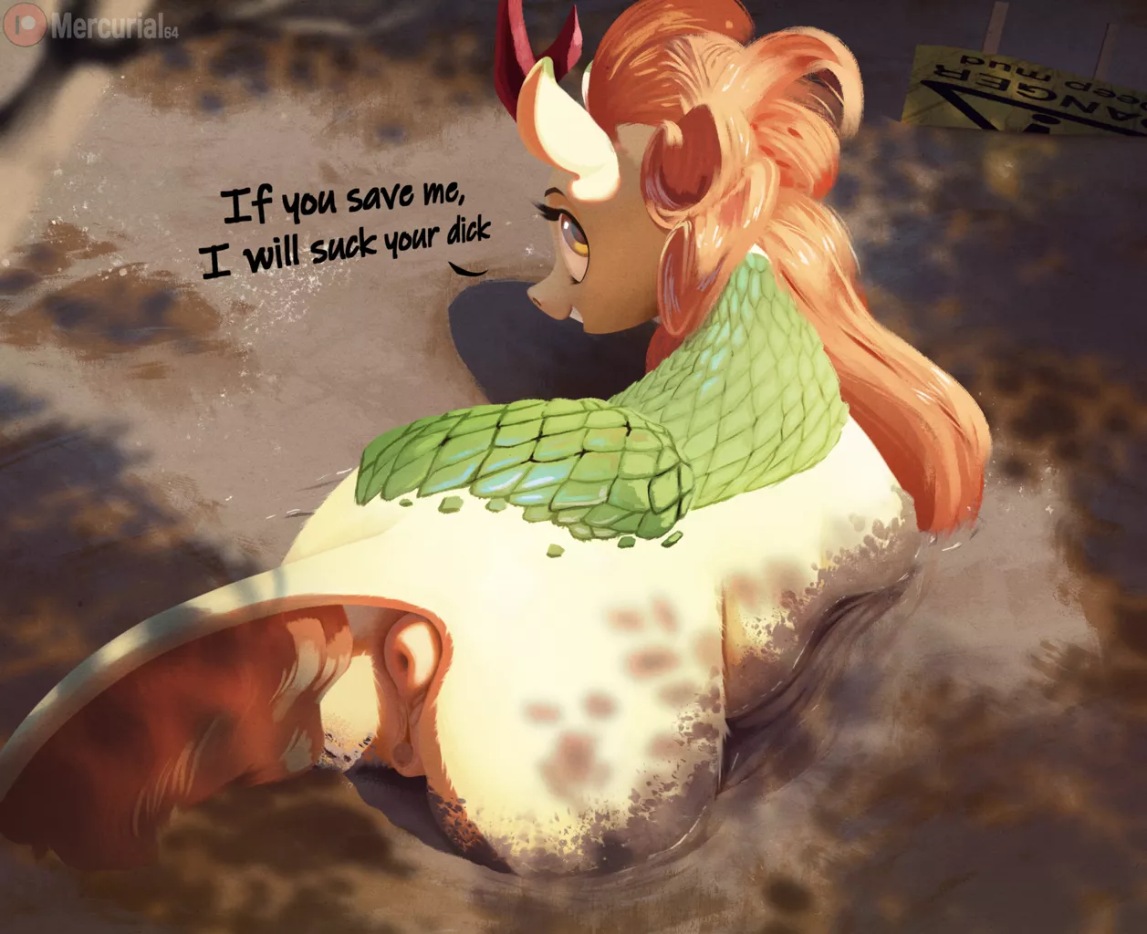 I have suspicions that she deliberately got into this situation (art by mercurial64) posted by courier5995