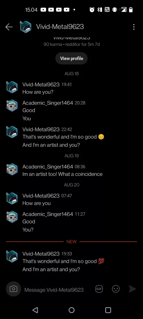 I hecking love these art bots. Now the great question should i just keep the conversation looping or? by Academic_Singer1464