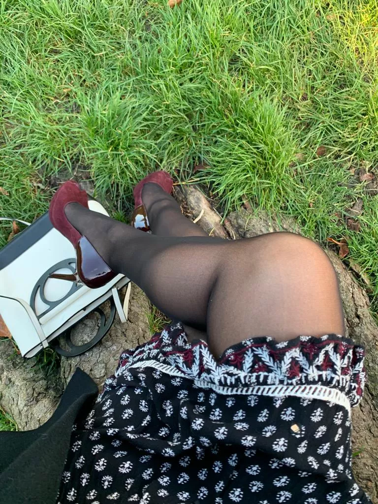 in the park OC posted by MalinaWhispers