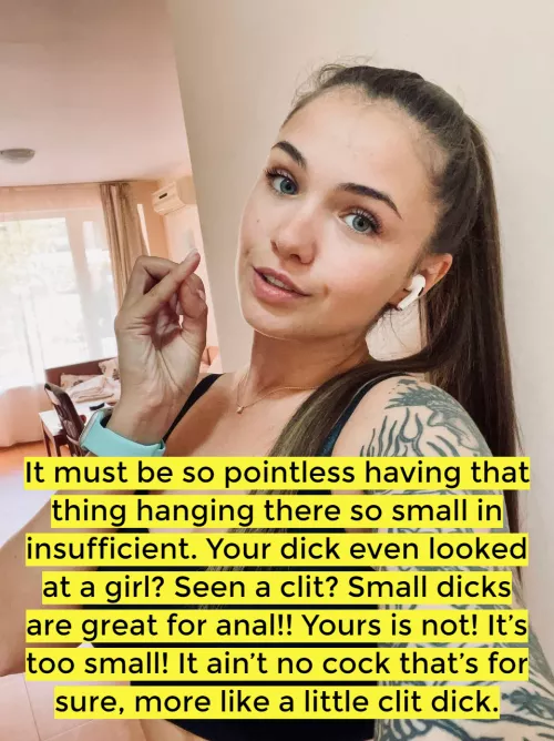 I’ve seen bigger pussy lips than your maggot dick! by annasmilee-milf