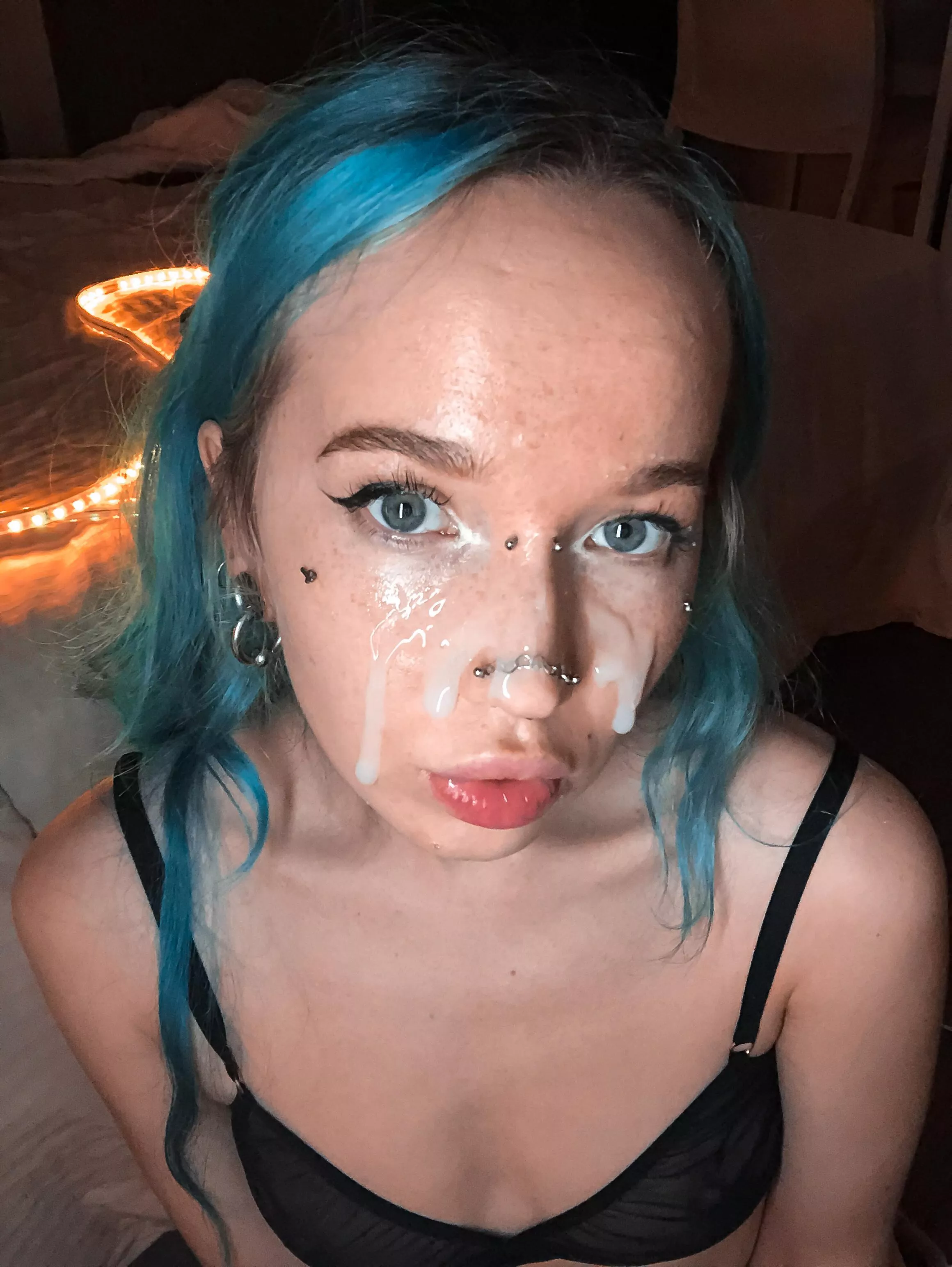 My face is decorated with your cum. posted by Scarletty62