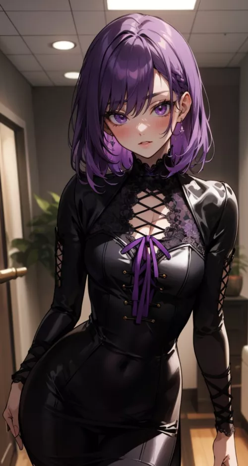 Tight Black Dress by CheetahSperm18