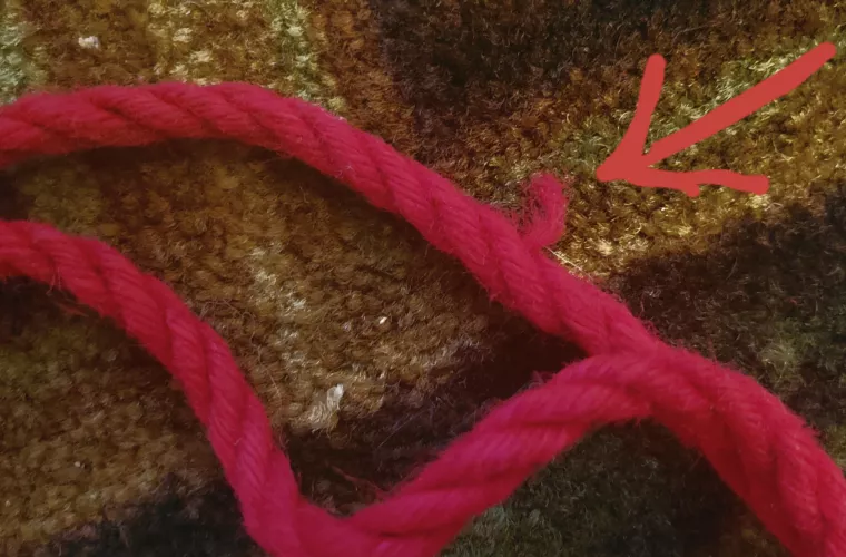 Are very large fuzzies like this normal for brand new jute, or is this a defect? I've tried a couple vendors now, one fairly reputable, and so far all the jute has come with these. Are they just large fuzzies, an ending to an inner yarn, or a break in t by AJChelett