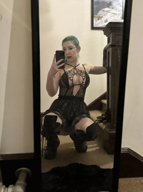 Lingerie and a skirt by sirenskiss3