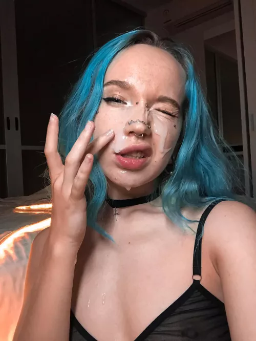 Selfies after my dick splattered on me. by Scarletty62