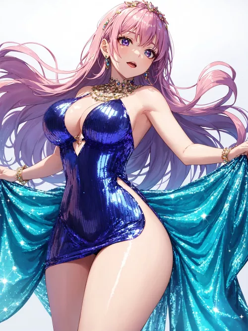 Blue Glamour Dress by CheetahSperm18