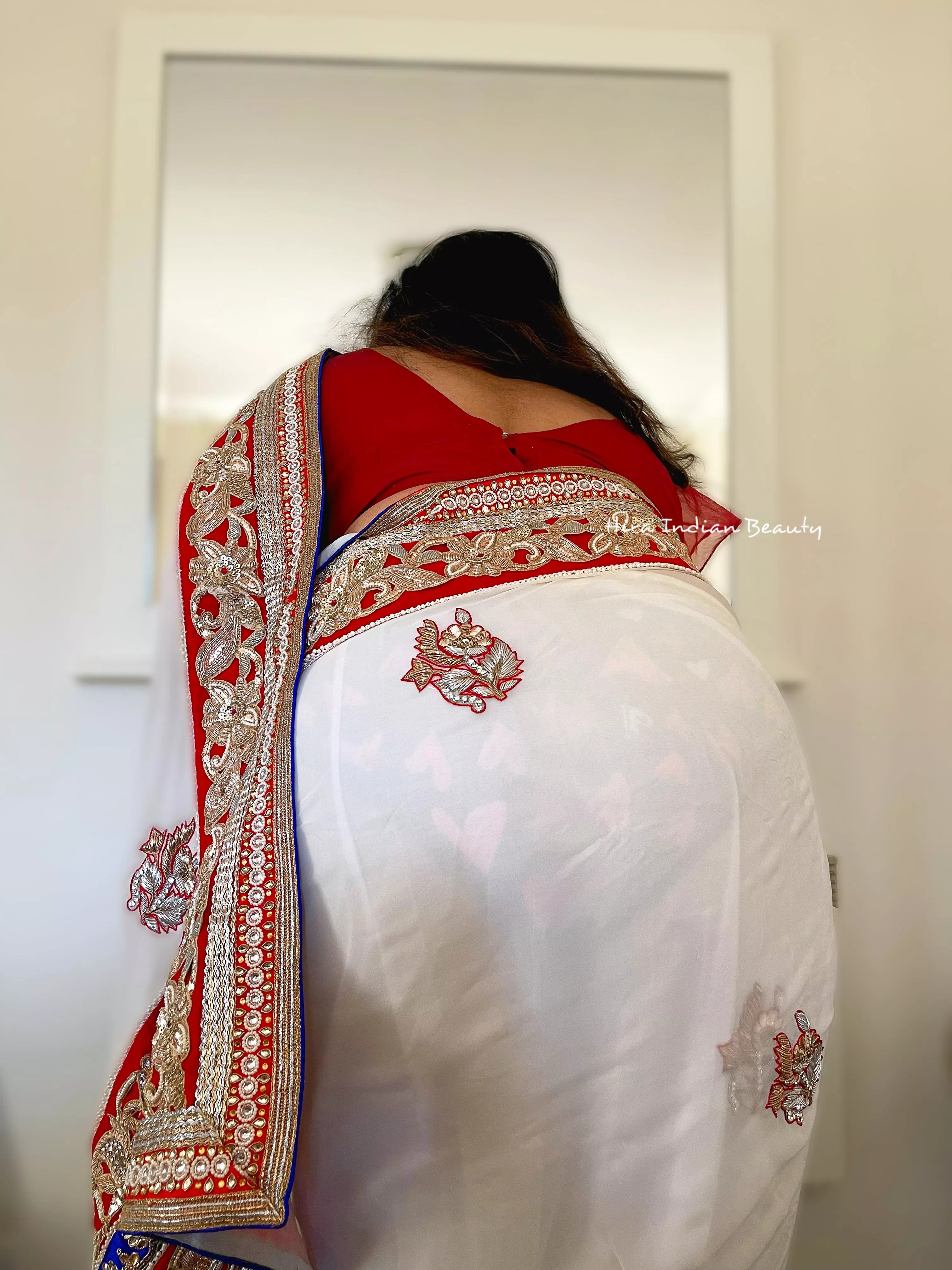 Lovely Hearts See thru in My Wife's Saree? :) posted by real_desi_cpl_usa