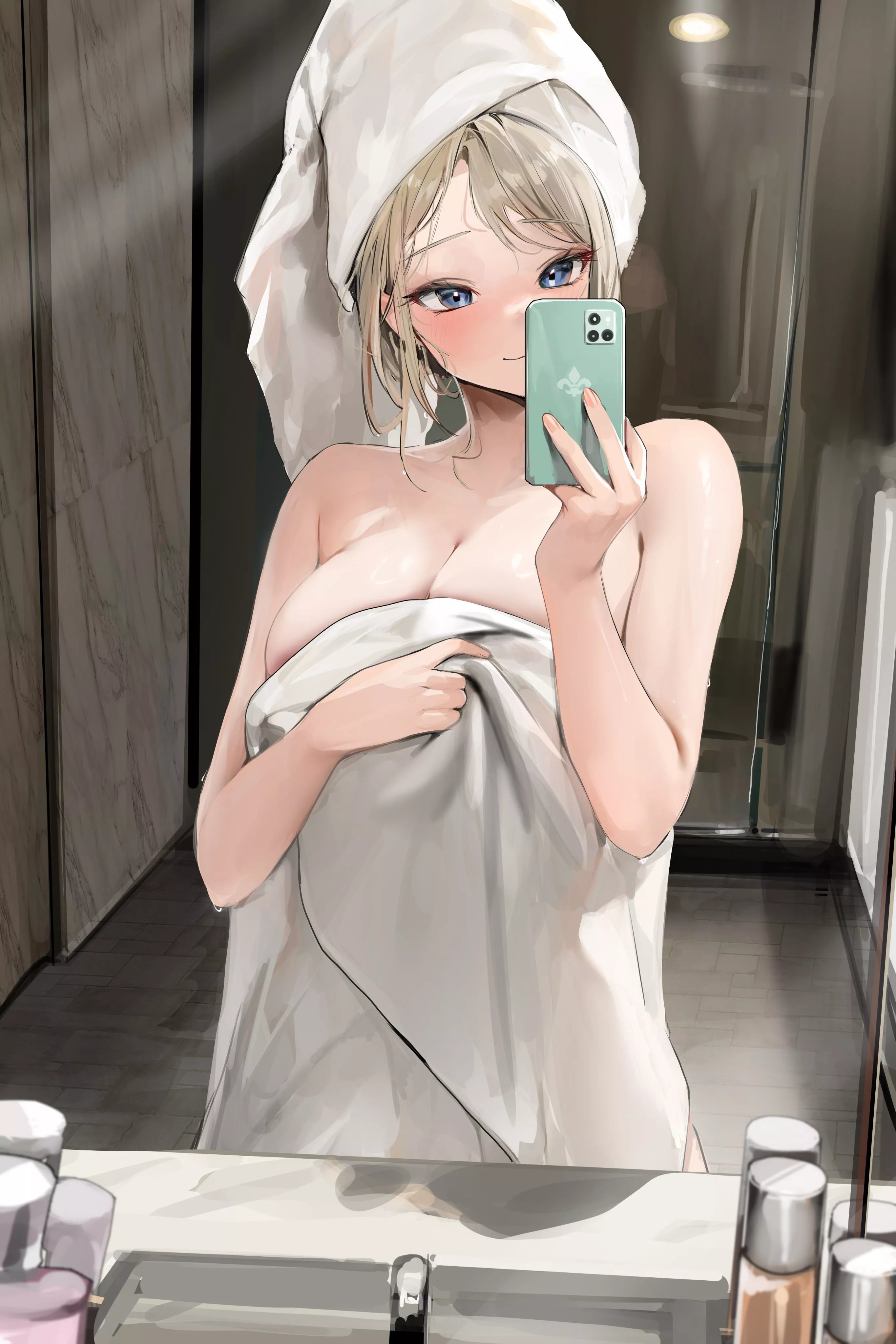 Mirror Selfie After Shower posted by xSaviour_N