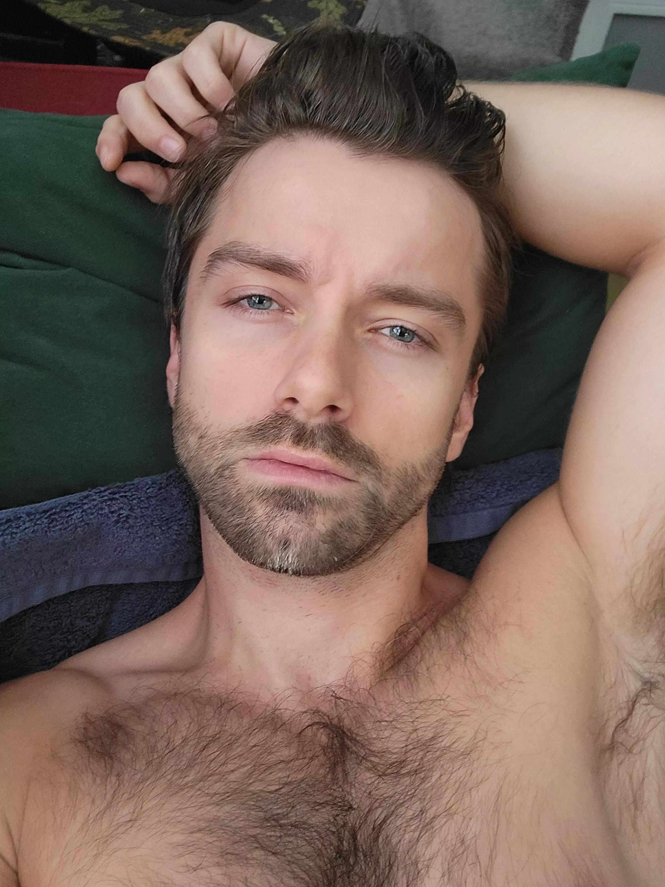 My hairs kinda messy but heres my blue steel face :) 🟦🥶 posted by XyonSkye