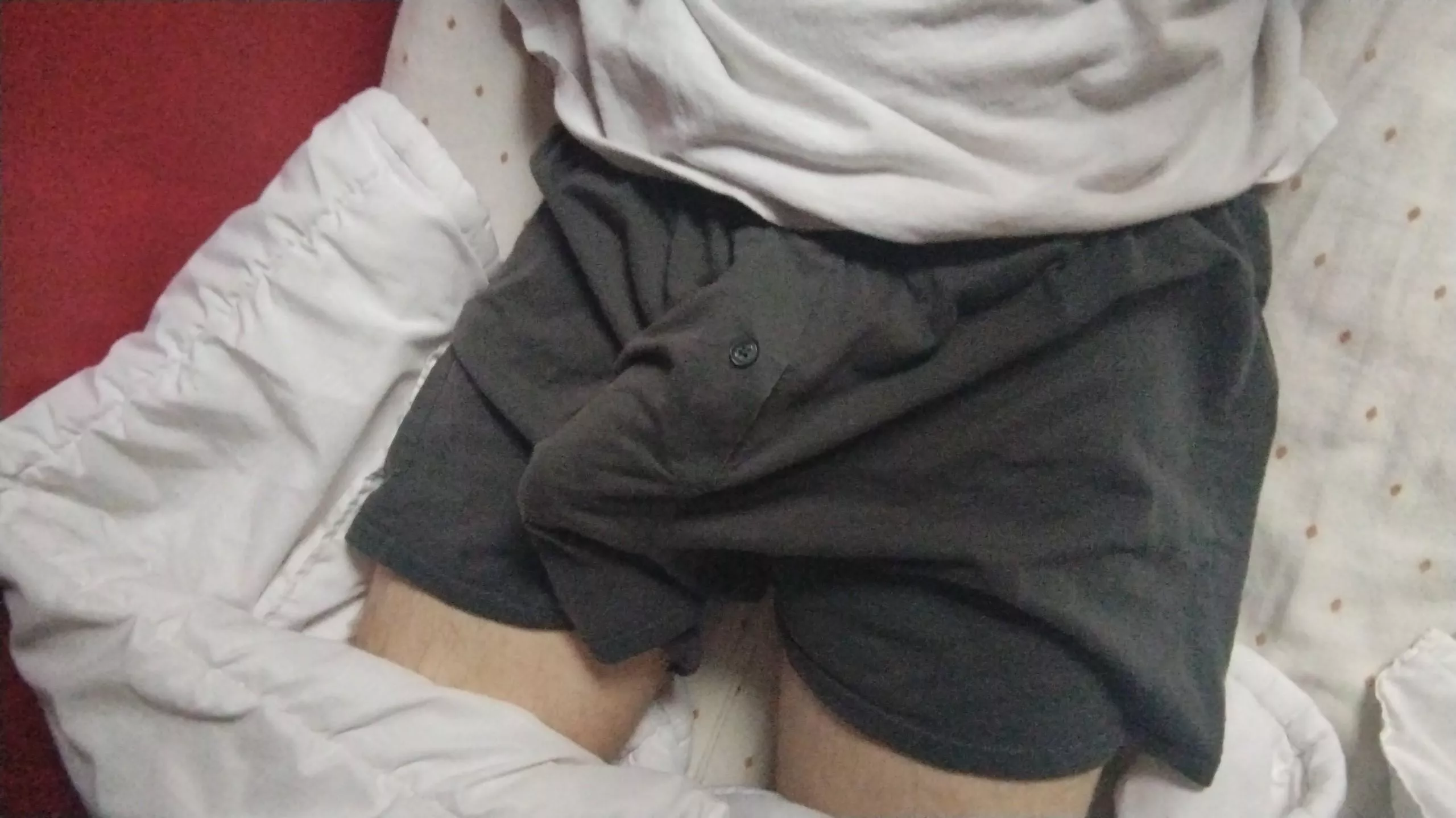 Would you wanna wake up to me half hard in my shorts~? posted by IHaveNoClueEither27