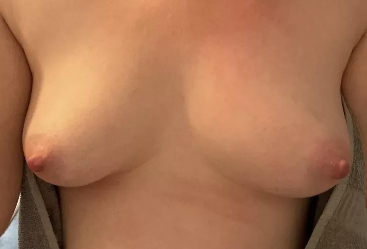34F 165lbs 5’8” My wife said I should share my breasts be, so here goes. by HotBiWife