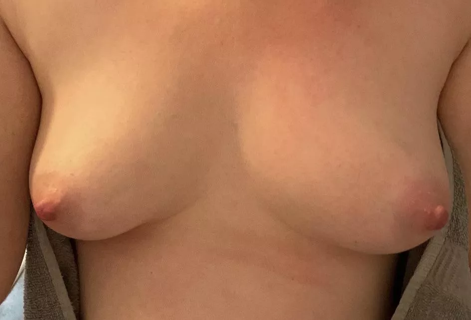 34F 165lbs 5’8” My wife said I should share my breasts be, so here goes. posted by HotBiWife