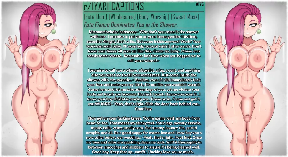 Futa Fiance Dominates You in the Shower. [Futa] [Wholesome] [Blow-Job] [Tongue-Bath] [Sweat-Musk] [Foot-Worship] [Ass-Worship] [Loving-Dom] [Mommy-Dom] [Art: drunkavocado] [Iyari-Captions] by ExtravagantCelestial