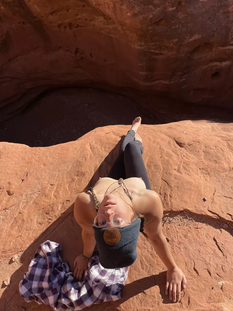 Got naked at the edge of this canyon on the trail. I wonder who saw me posted by justanotherdirtbag78