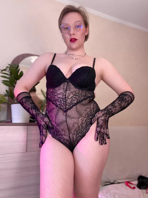 Lace and glasses match perfectly by Mistress_Di