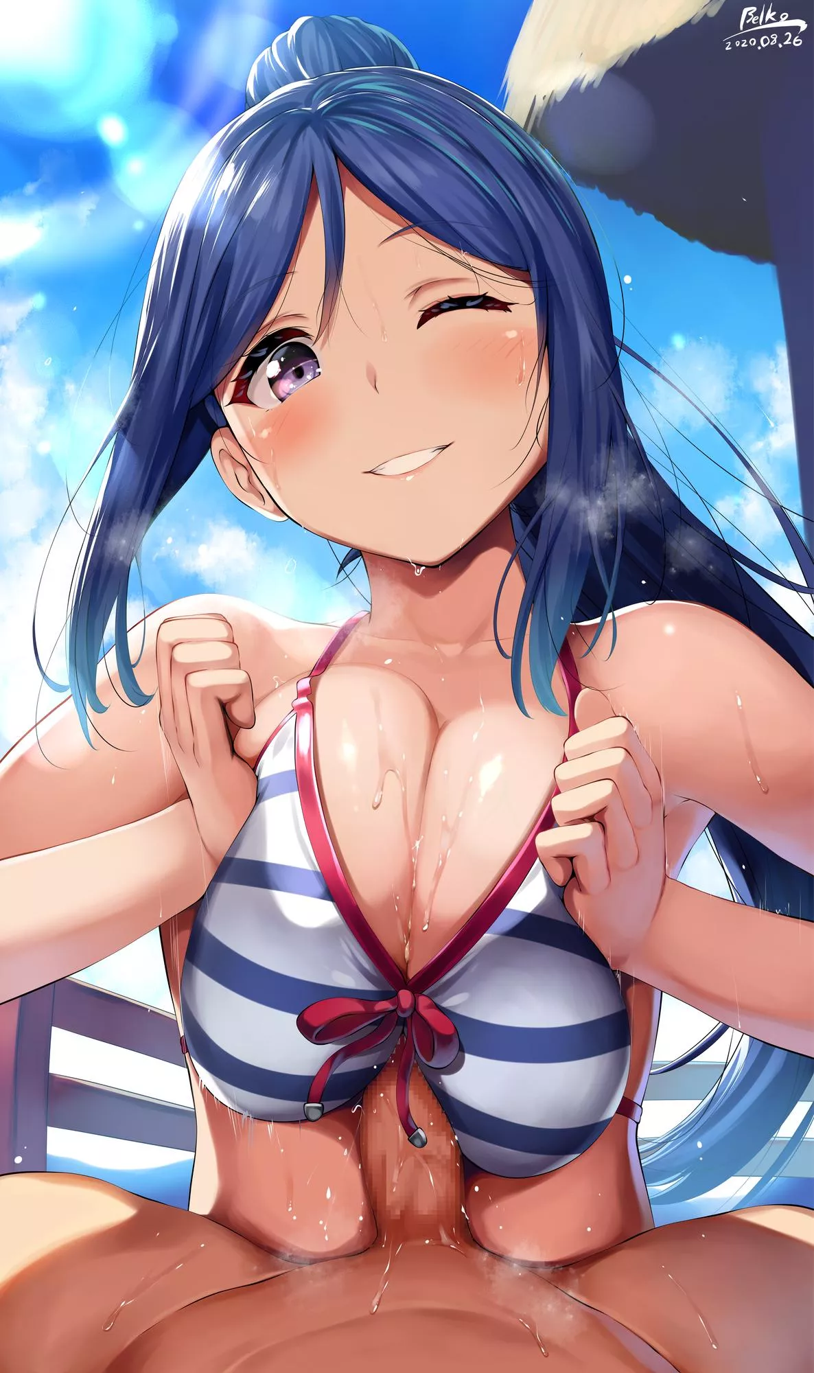 Matsuura Kanan Tried her Best to Give an Unforgettable Paizuri during Summer Break [Love Live!] (Belko) posted by ecchi_neko