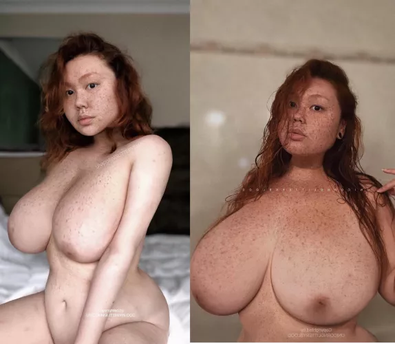 [OC] my natural boobs growth! which do you prefer? by Unicornglitteryblood