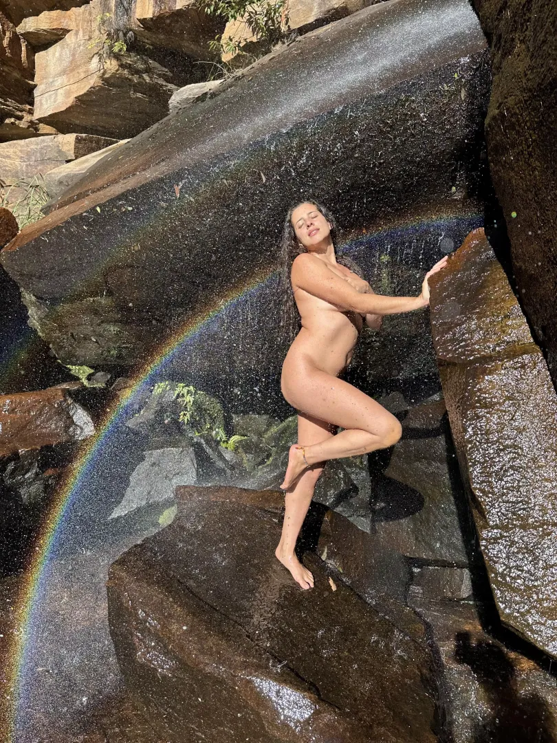 Rainbow waterfall posted by Bella-Fiore