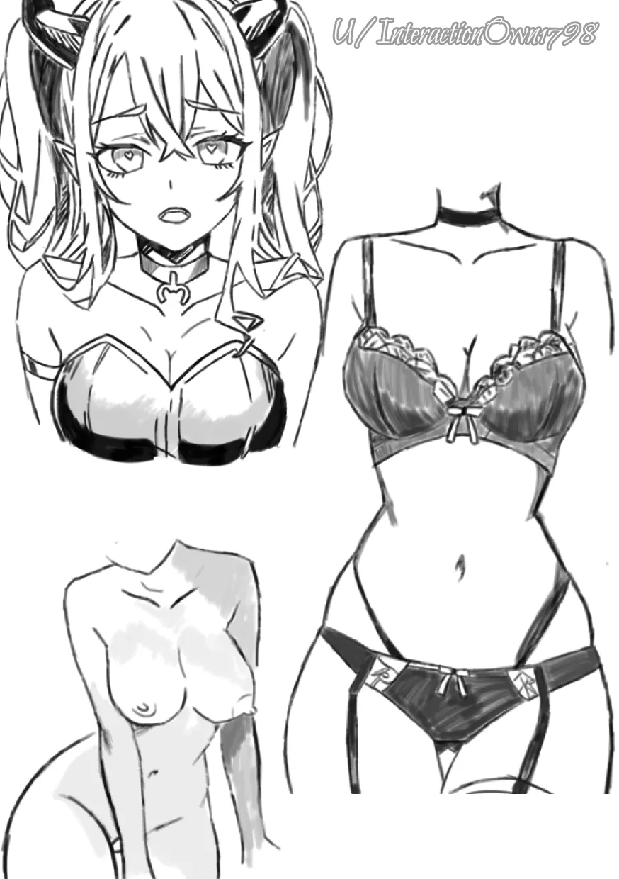 Design sketches for Aura (my OC) posted by InteractionOwn1798