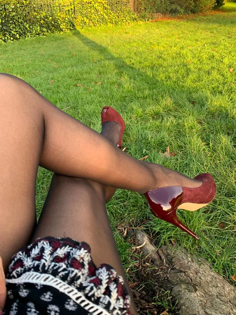 in the park OC posted by MalinaWhispers