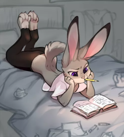 Night Before the Exam [art by me] by 2d10art