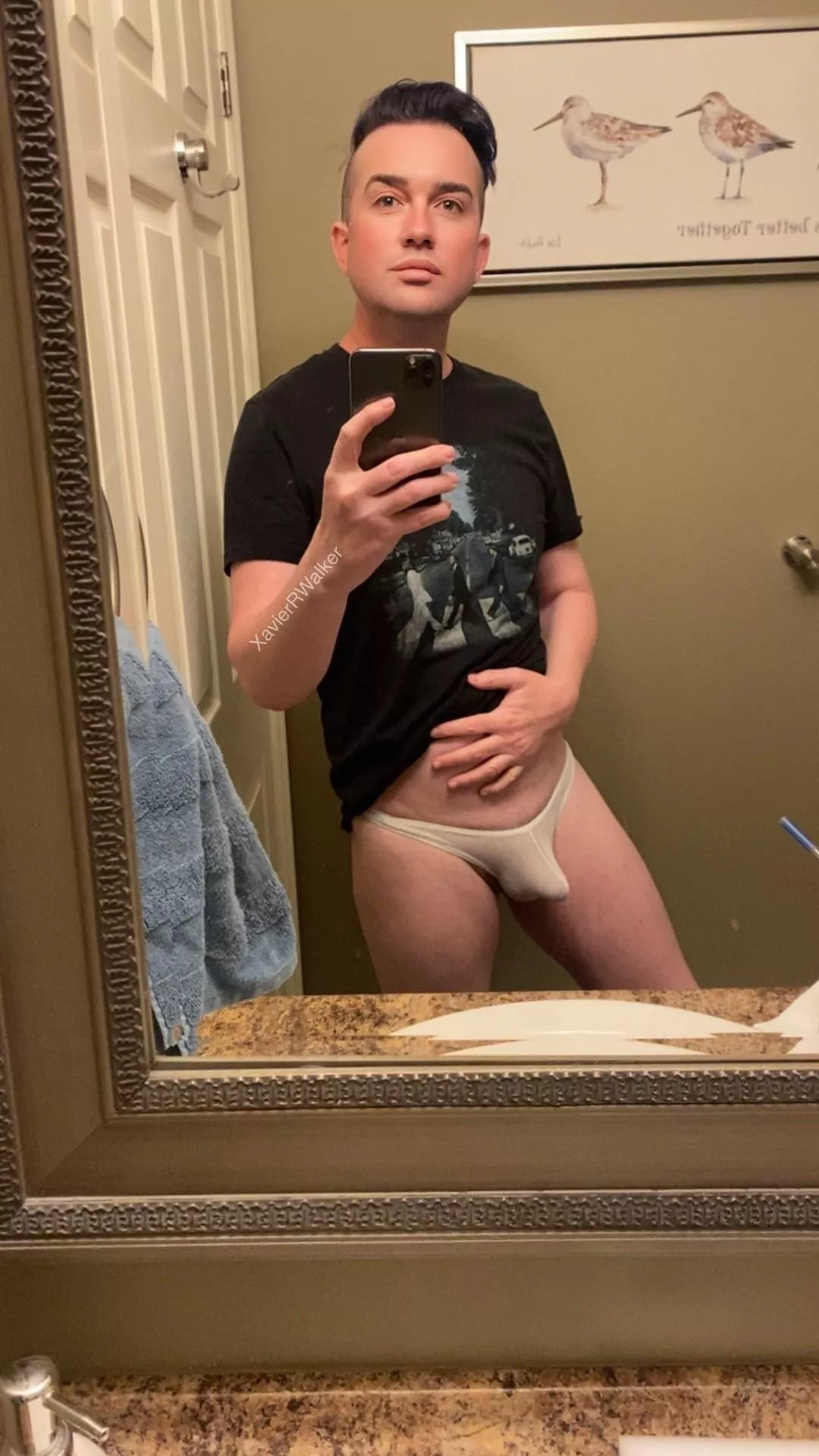 (NSFW) white mesh thong lol. U like ❤️ posted by XavierRWalker