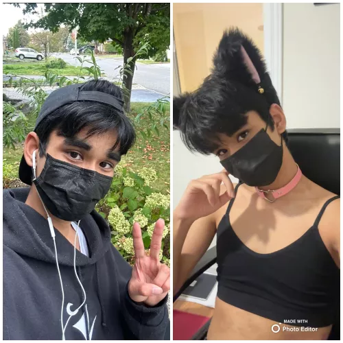 Outside clothes vs inside clothes by CuteFemboySpankee