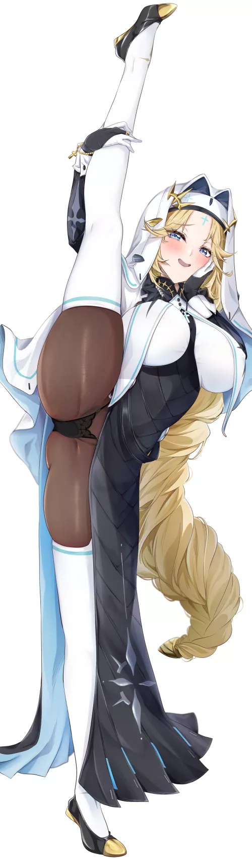 Rapunzel standing split [Nikke] by xSaviour_N