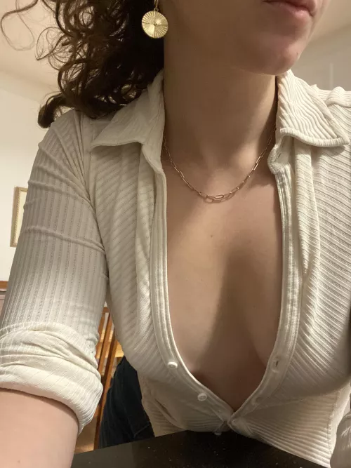 Would you tell me my button popped open?? 😈😇 by OFbbAria