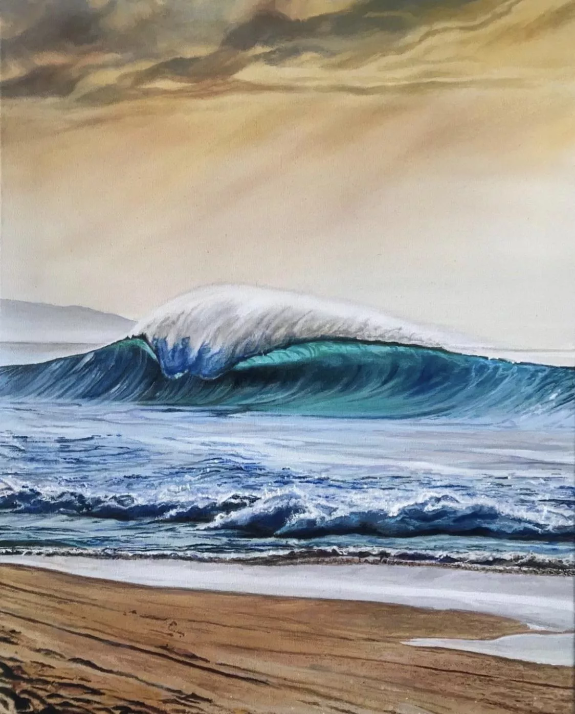 “Banzai Pipeline” Acrylic on canvas posted by Surfnbake