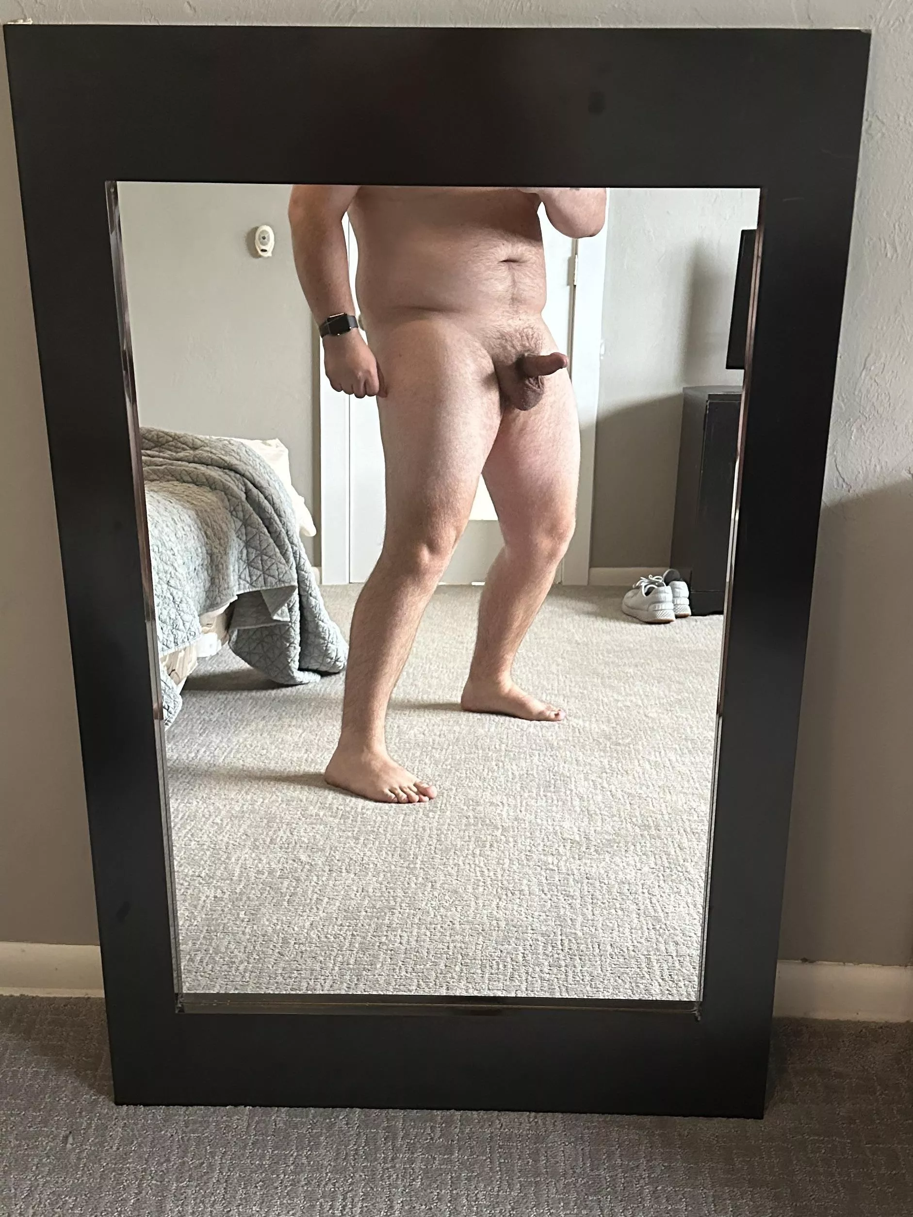 Bending over to fit in this mirror for you! Comment if you like thick thighs posted by Mattlo369