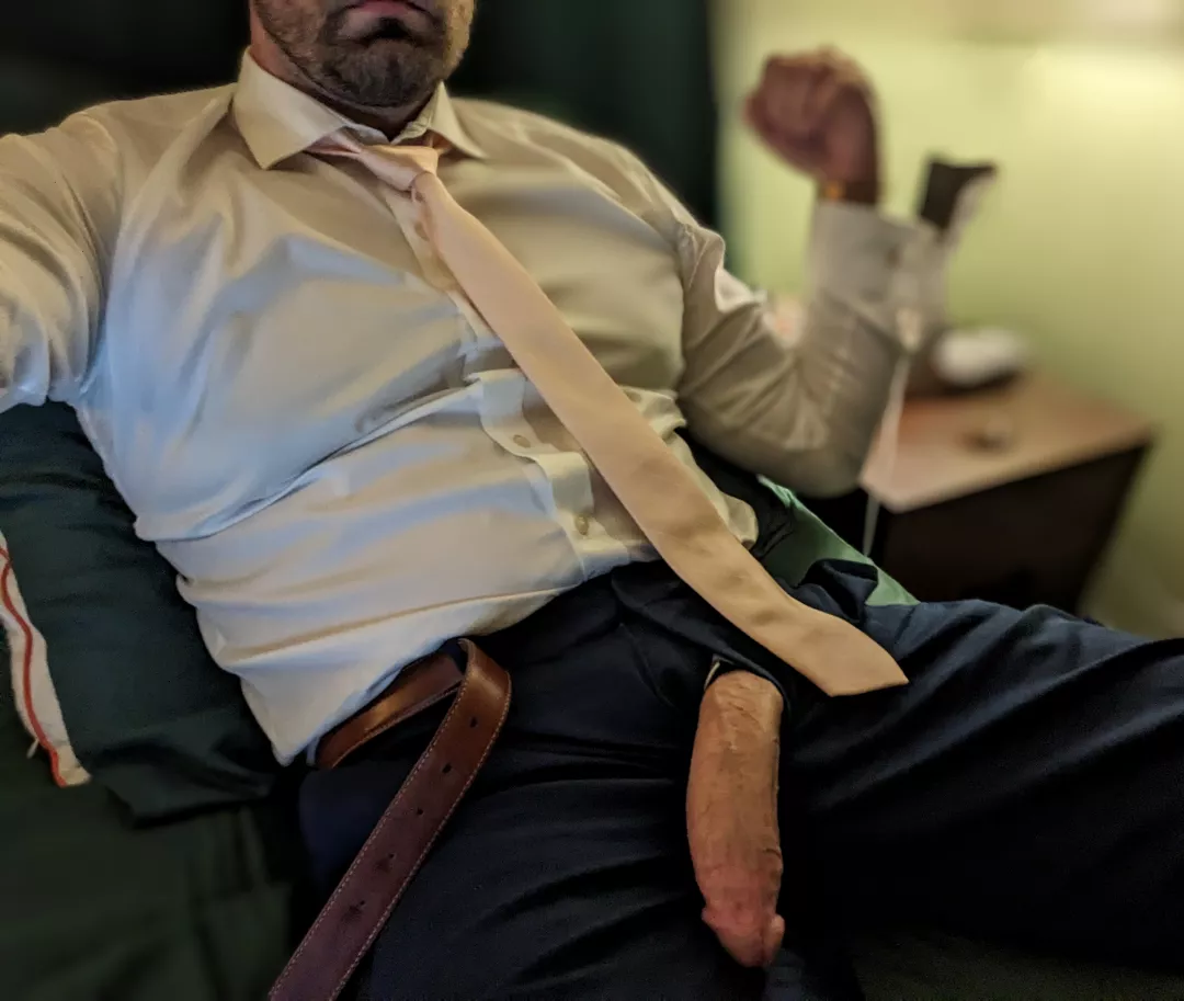 I was told suits are like lingerie for men, so I wore mine to bed. Hope it enhanced my big dad cock. [45] posted by potatoe1987
